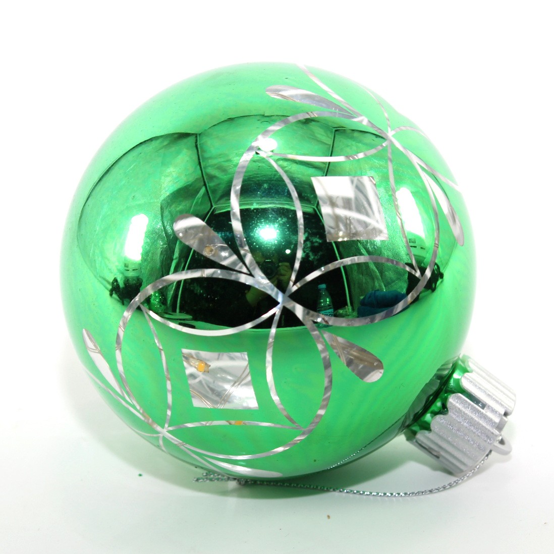 LED聖誕玻璃球創意工藝禮品激光雕刻聖誕球