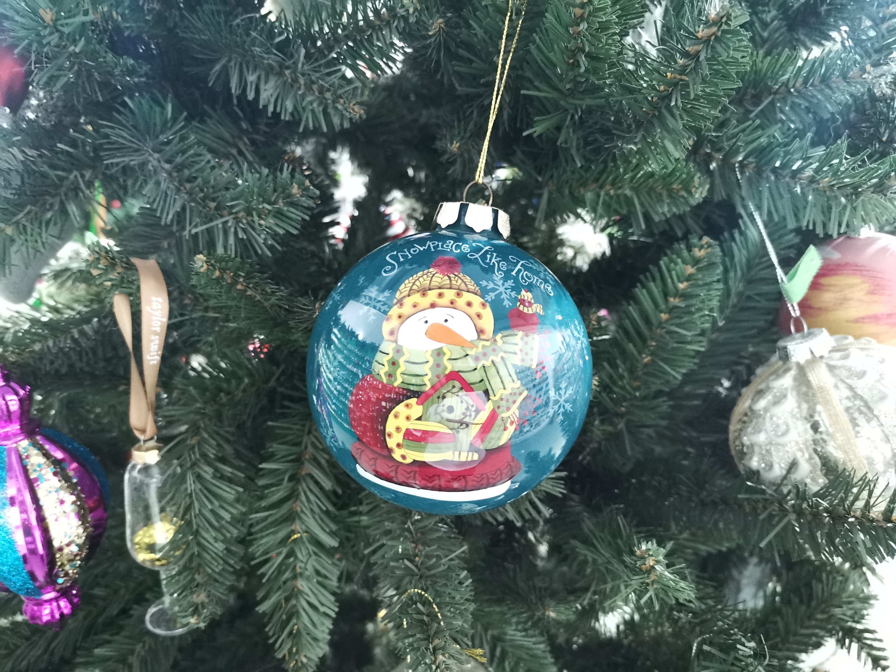 聖誕樹裝飾内畫彩繪玻璃球