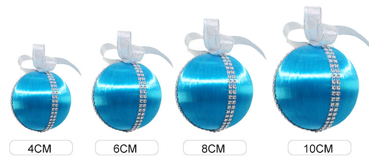 Factory wholesale holiday decoration Christmas tree hanging ball Christmas silk wave ball