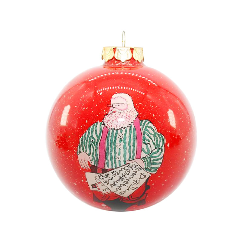 廠家直供聖誕内畫玻璃球  聖誕節裝飾禮品 