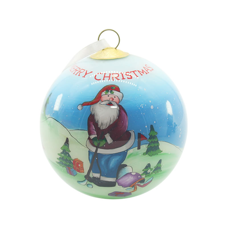 廠家直供聖誕内畫玻璃球  聖誕節裝飾禮品 