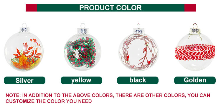 Design 8cm Shatterproof Christmas Decoration Ball Christmas Tree Clear Balls