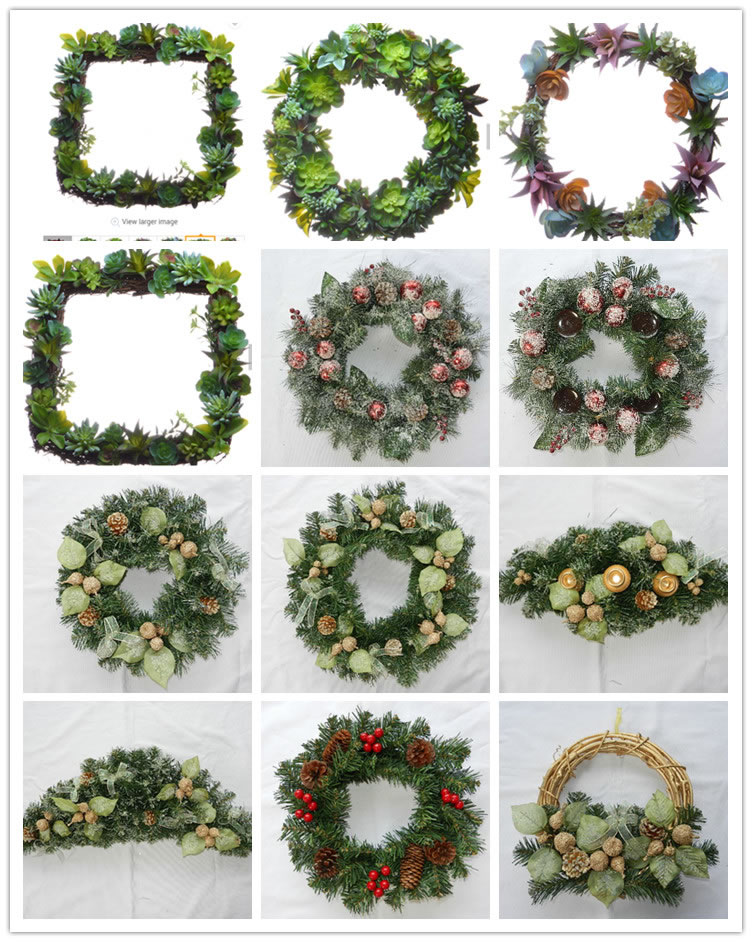 Attractive hot sale christmas decoration wreath pvc christmas garland Christmas wreath